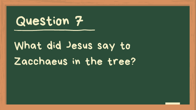 What did Jesus say to Zacchaeus in the tree?