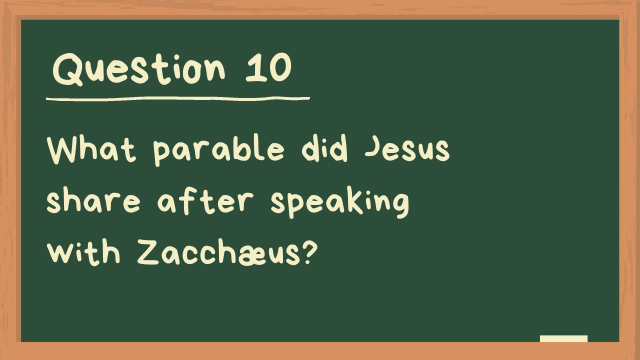 What parable did Jesus share after speaking with Zacchaeus?